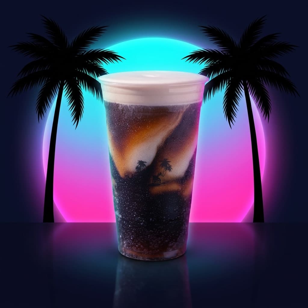 Classic Dirty Soder from Zogi's Shaved Ice & Lemonade — Cola with a splash of coconut cream — the original dirty soder