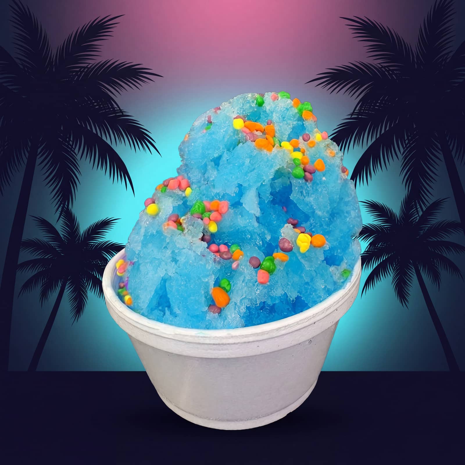 Nerds Topping from Zogi's Shaved Ice & Lemonade — Rainbow Nerds candy crumbles for a sweet, crunchy finish